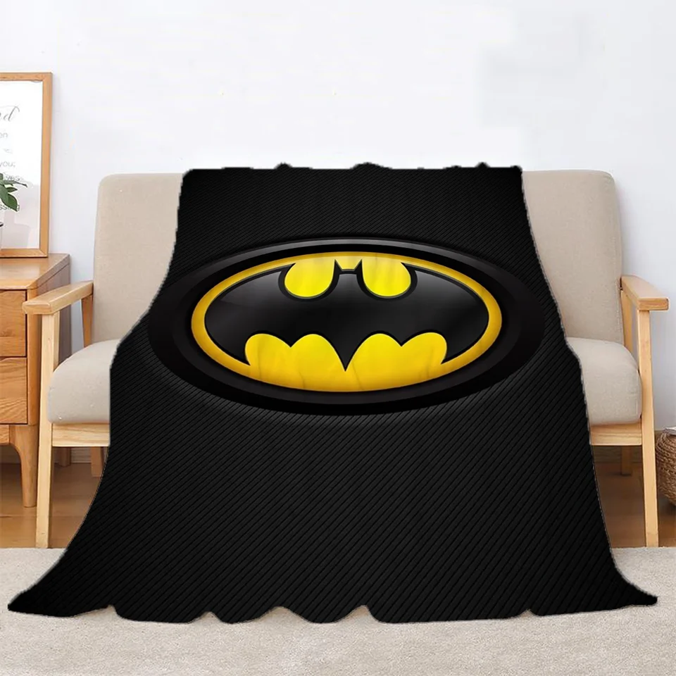 B-Batmans Sofa Prikrývky Znaky Roztomilé prikrývky na pohovku pre pletené pletené pletené prikrývky a hádzanie
