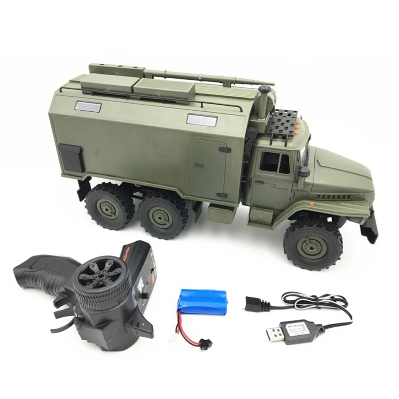 B36 Ural 1/16 2,4G 6WD RC Truck Car Rock Crawler Communication Communication Communication Vozidlo