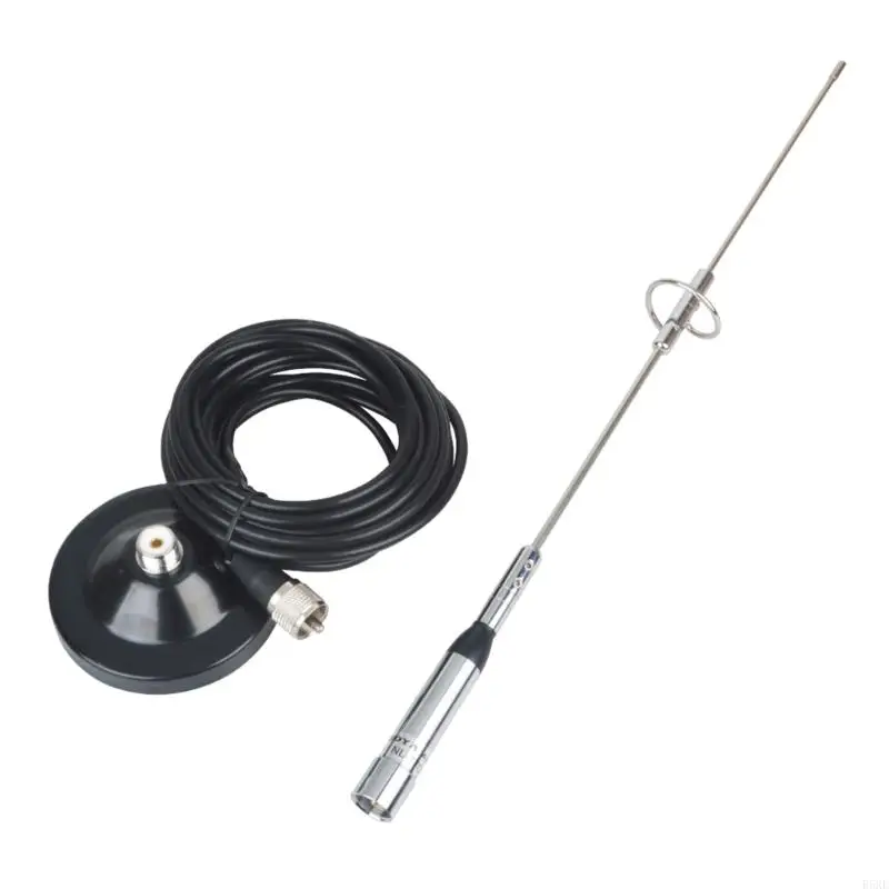 B5XE Double Band Antenna Mobile VHF/UHF Ham Radio 144/430MHz 150W 2,15/3,0DBI Magnetic Base PL259 Connector PL259
