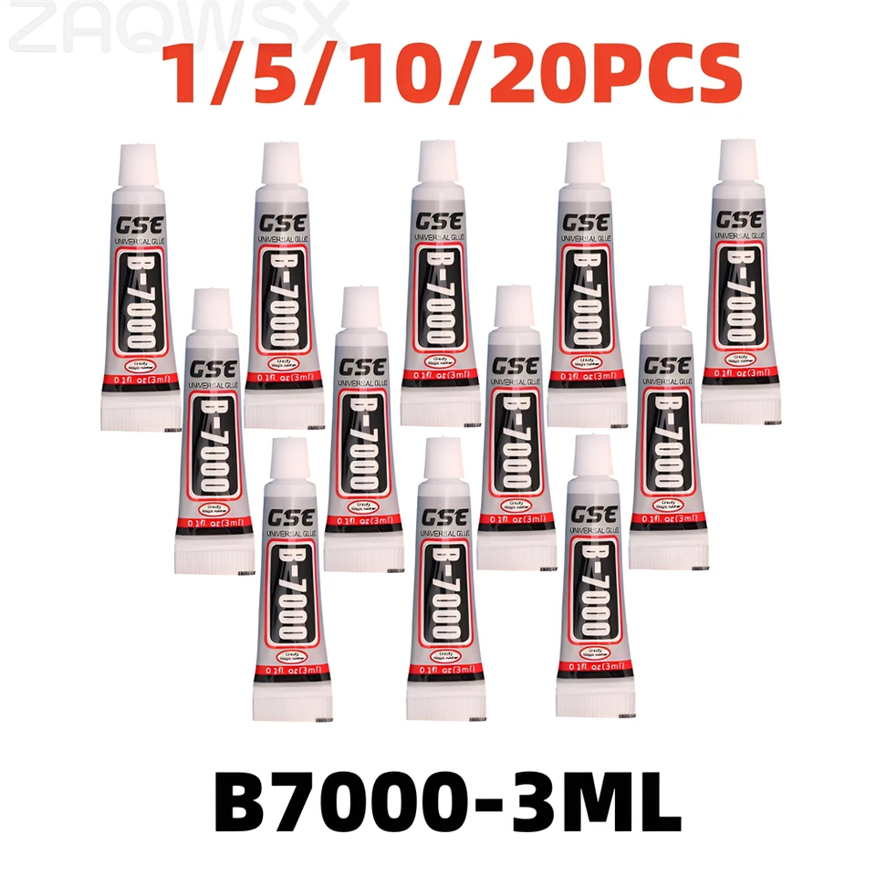 B7000 3 ml sklenené plastové univerzálne DIY lepidlo B-7000 Clear Contact Oprava telefónu Lepidlo 1/5/10/20 kusov číre lepidlá