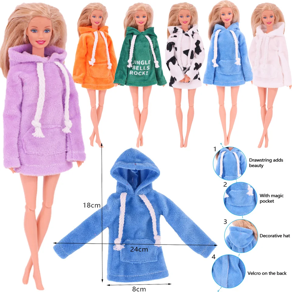 Babbi Doll Clother Hoodie Pyžamy outfit módne klobúky Top oblečenie pre bábiky pre bábiky pre bábiky