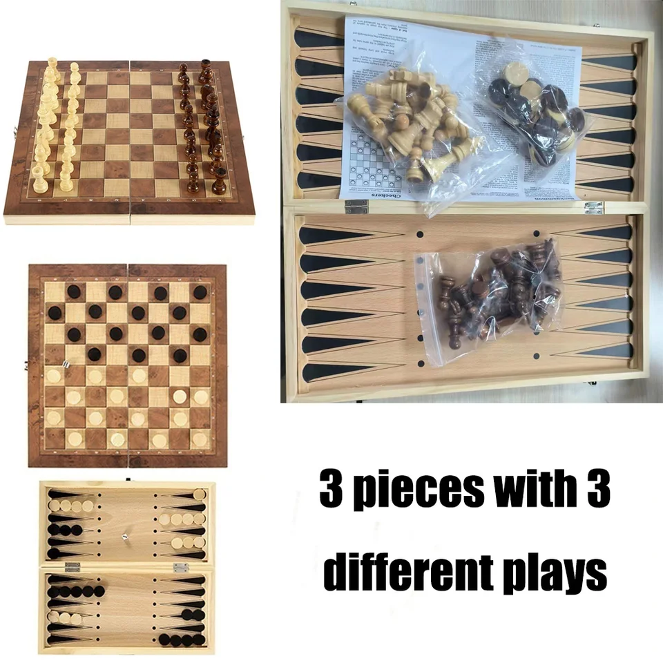 BACKGAMMON DOSPELE GRES, STAD GAMS, KORKOVÉ ŠACHY, Zábava, cestovanie, kontrola, 3 z 1