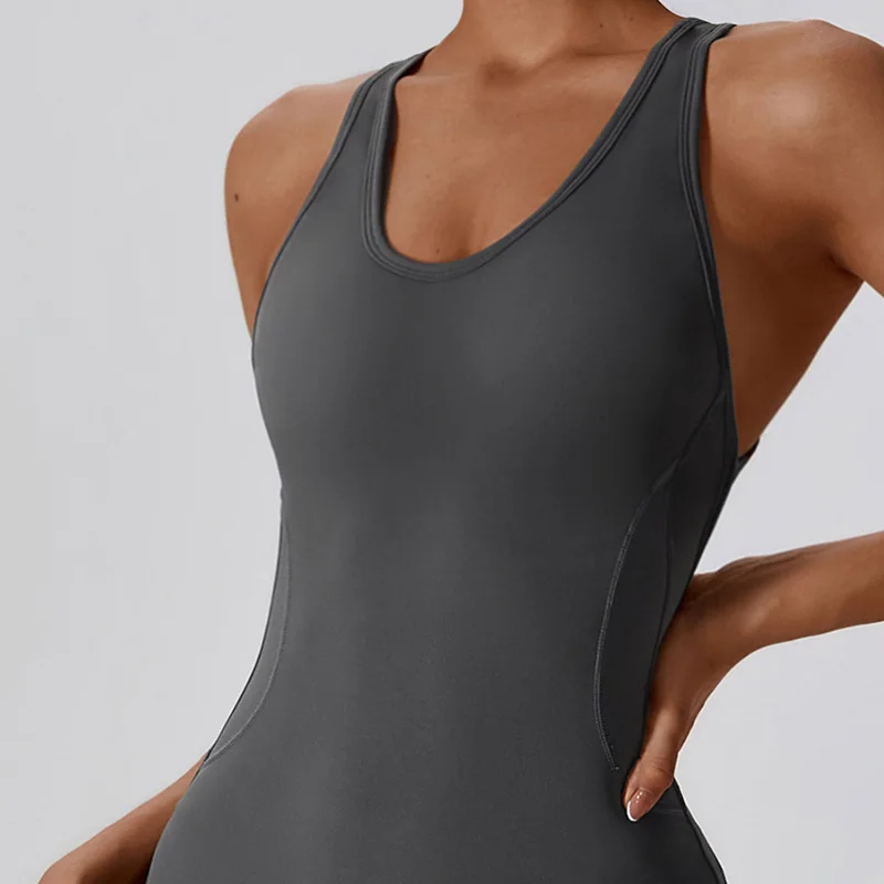 Backless kombinéza jogy súprava pre ženy športové kombinézy sexy cvičenie oblečenie mäkké jednodielne fitness-bodyit telocvičňa športové oblečenie Žena