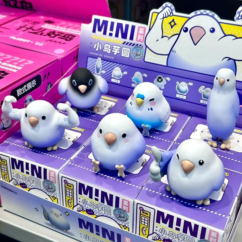 Bad Bad Birdie 3 postava Mini taro gule Bird Blind Box Toy Ty záhadná figúrka Model kawaii figurín karikatúry dekorácie hračky