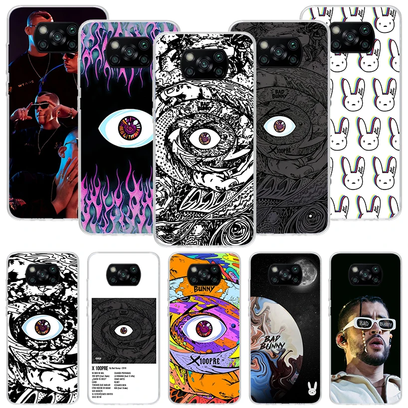 Bad Bunny X100Pre Puzdro pre telefón pre Xiaomi Poco x6 x5 x4 x3 NFC F5 F6 PRO F3 F2 F1 F4 GT M5S M4 M3 M2 Soft Coque Cover X3 NFC X4 GT