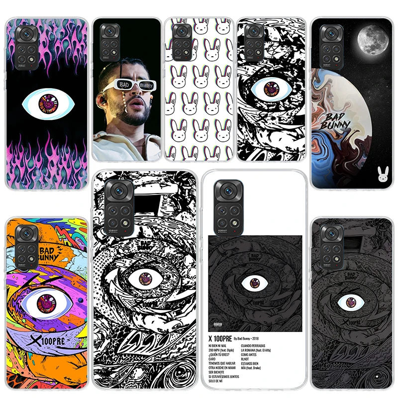 Bad Bunny X100Pre Puzdro pre telefón pre Xiaomi Redmi Note 13 12 12S 11S 10S 11E Pro Plus 11t 9S 8 8t 7 5 + Cover Fundas