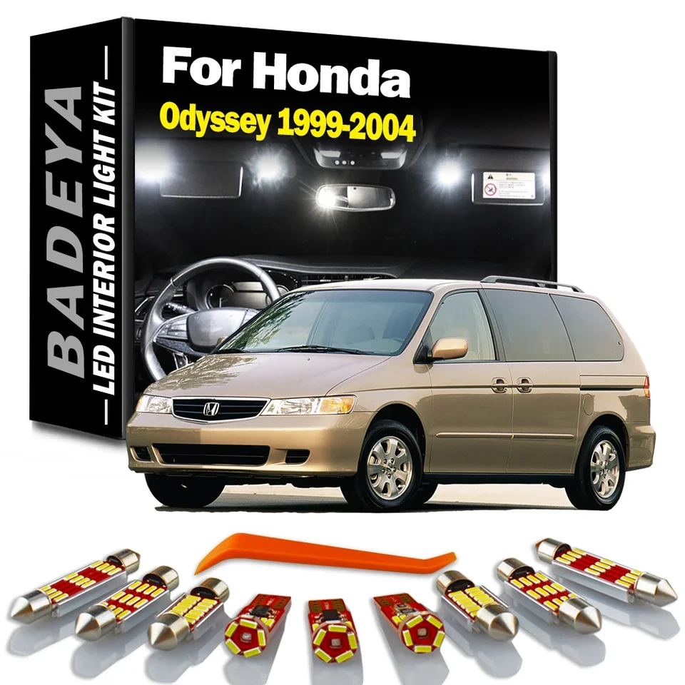 BADEYA 13PCS LED interiérová mapa DOME TRUNK Light Kit pre Honda Odyssey MK2 1999 2000 2001 2002 2003 2004 2004