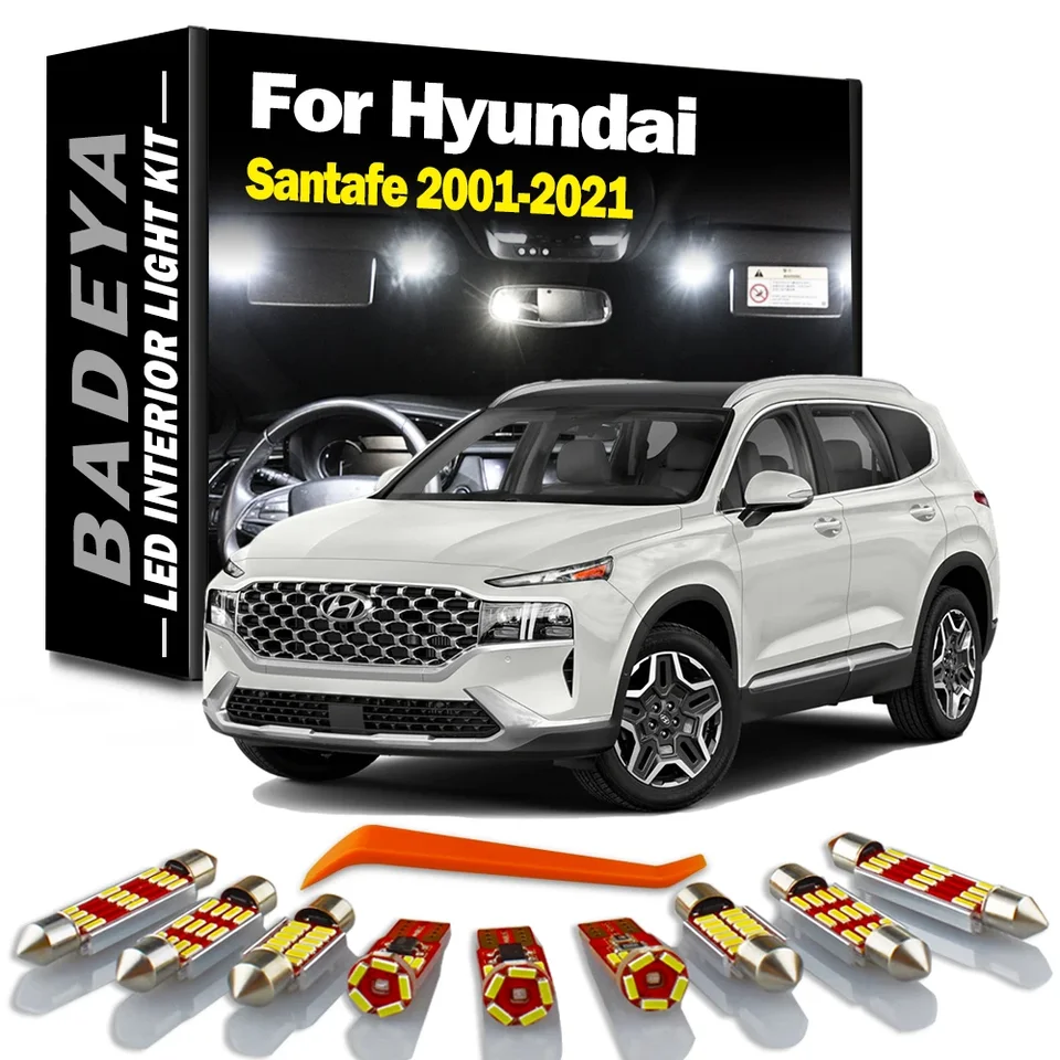 Badeya pre Hyundai Santafe Santa Fe Mk1 MK2 MK3 MK4 SM CM DM TM 2001-2021 LED Interiérový doskový slnečný slnečný slnečný slnečný kit