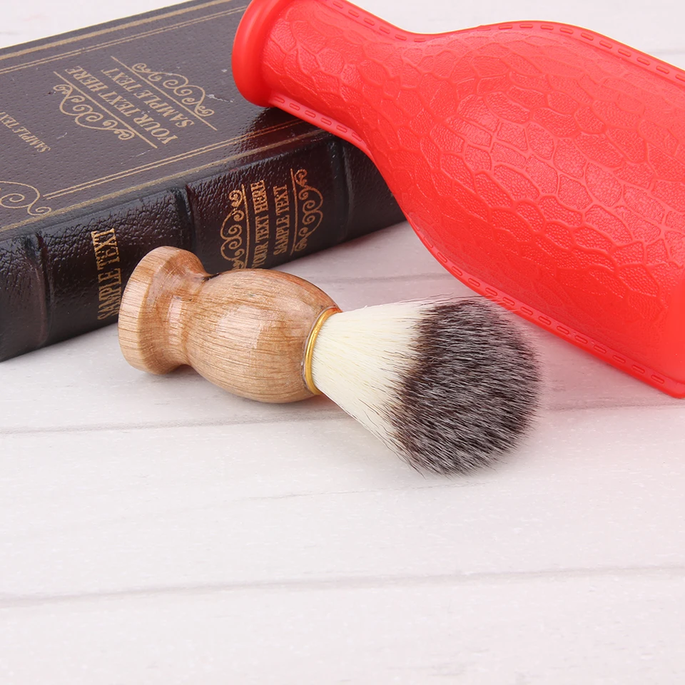 Badger Hair Men's Men's Hreba Salon Salon Men muž tváre brada na holenie Nástroj Razor Brush s náradím rukoväte dreva