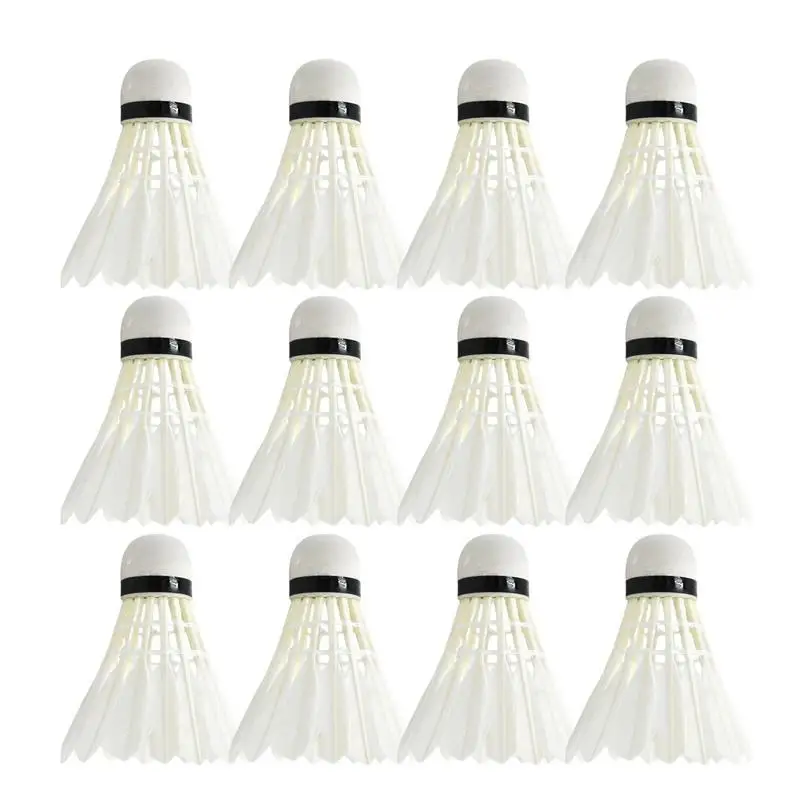 Badminton Feather 12ks Badminton Trainer Ball Speed ​​Traint Trainting Prax Shuttlecock pre mládežnícky hráči plážové raketové hry