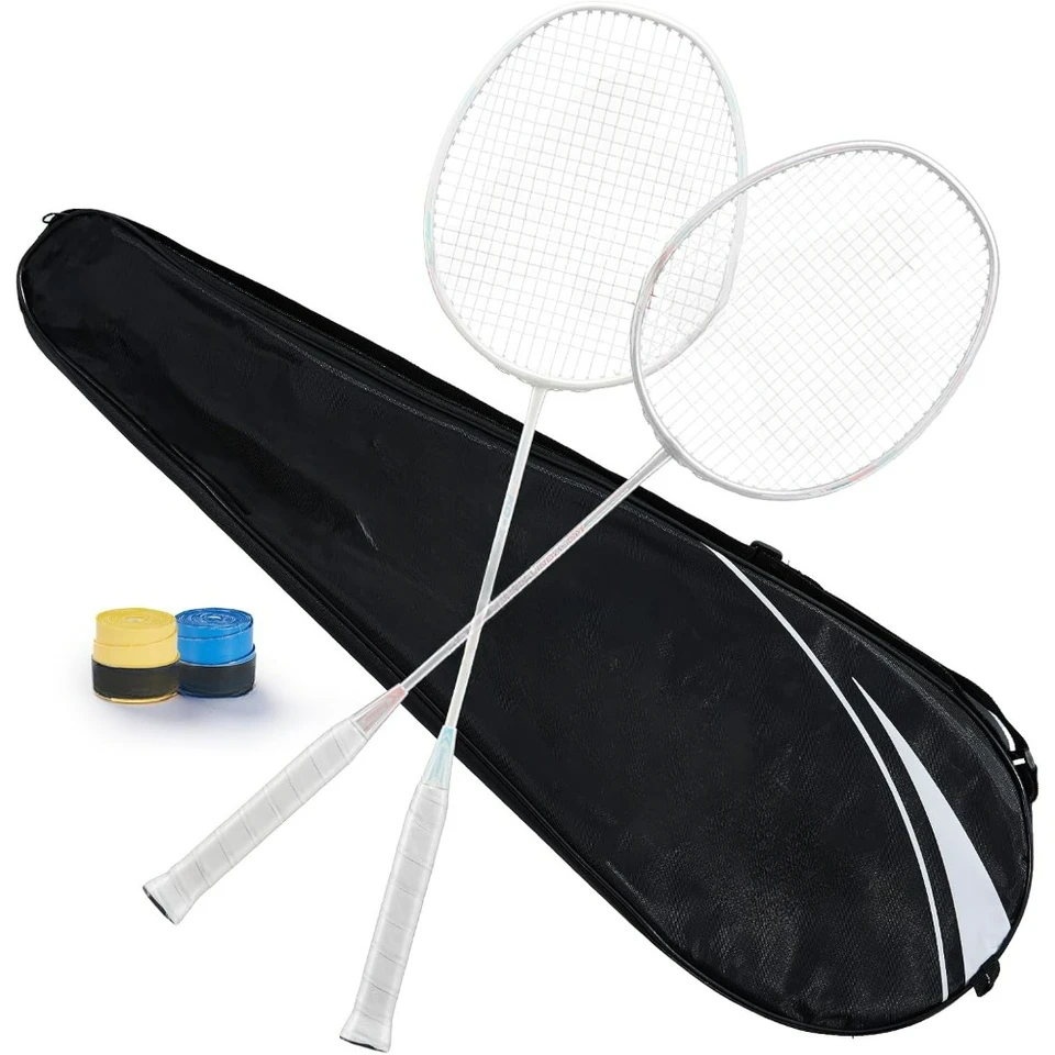Badminton Racket Professional Graphit Shaft Badminton Set 2 Super Lightweight Shuttlecock Racquet pre výcvik, šport.