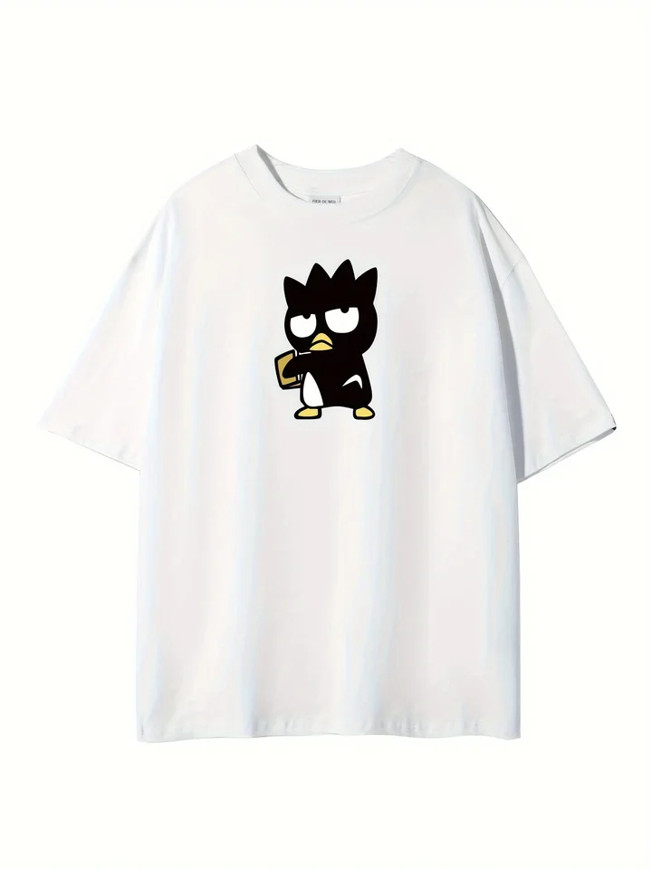 Badtz Maru T-Shirt Streetwear Cute 100% Cotton Kawaii Príležitostné O-krk všestranný harajuku mužov Ženy Krásne štýlové cool unisex odpaliská