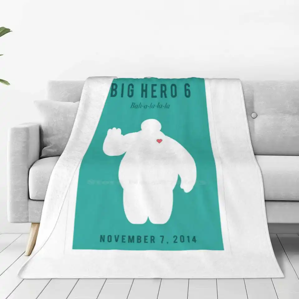 Bah-a-la-la-la najpredávanejšia miestnosť pre domácnosť flanel prikrývka Big Hero 6 Baymax Big Hero Šesť roztomilých animovaných rozkošných