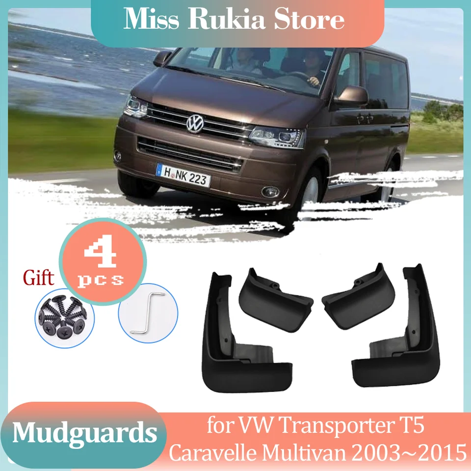 Bahenné klapky pre Volkswagen VW Transporter T5 Caravelle Multivan Mudguards Splash Fender Fender Fender Spoiler Guards Cover Príslušenstvo