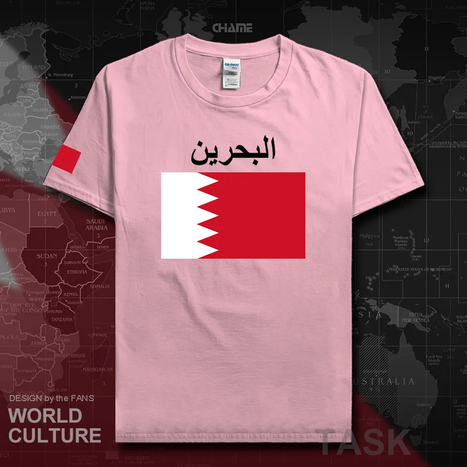 Bahrain Men T tričko Móda 2019 Jersey Nation Team Tops Tops Slim Fit Cotton Tričko Opretie odpaliská Country Bhr Bahraini Islam Arabic