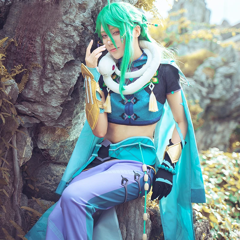 Bai zhu cosplay genshin dopad kostýmy Baizhu Halloween pre dospelých mužov