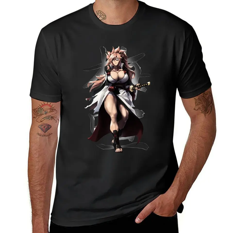 Baiken tričko colné colné čierne chlapci biele anime pánske tréningy košele