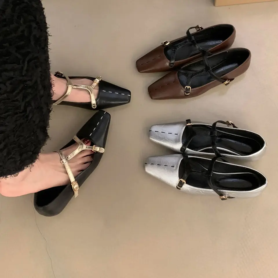 Bailamos Dámske byty Elegantné príležitostné dámske sandále všestranné vonkajšie ľahké pohodlné ploché topánky mjer