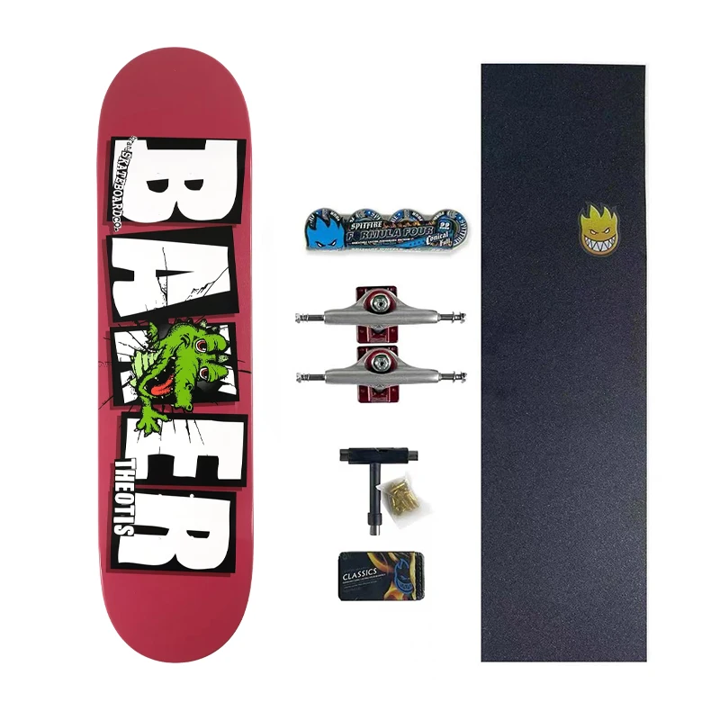 Baker Skateboard Kompletné súpravy 100% Kanada North America Maple 7 Plyn Cold Press Decks Double Rocker 7.75 8.0 8.25 8,5 palca s