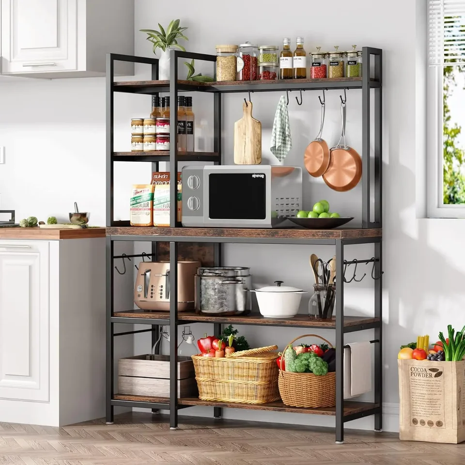 Bakers Rack s úložným priestorom pre kuchyň