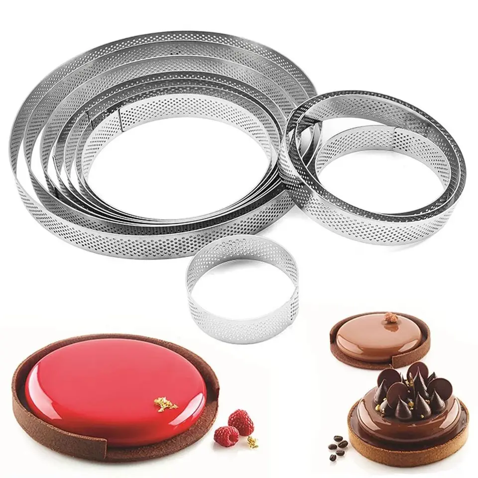 Bakeware perforovaný zdobenie Nástroj z nehrdzavejúcej ocele Tartlet