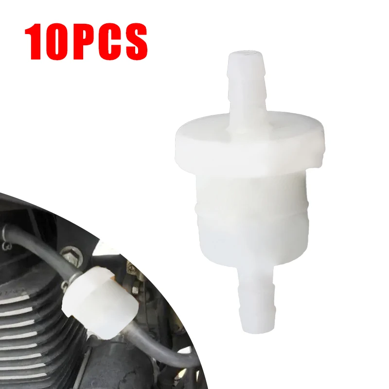 Balenie 10 úplne nového plastového palivového plynového palivového filtra 50cc 90 ccm 110 ccm 150 ccm 250 ccm China ATV Off-road vozidlo, Go Kart, Scooter