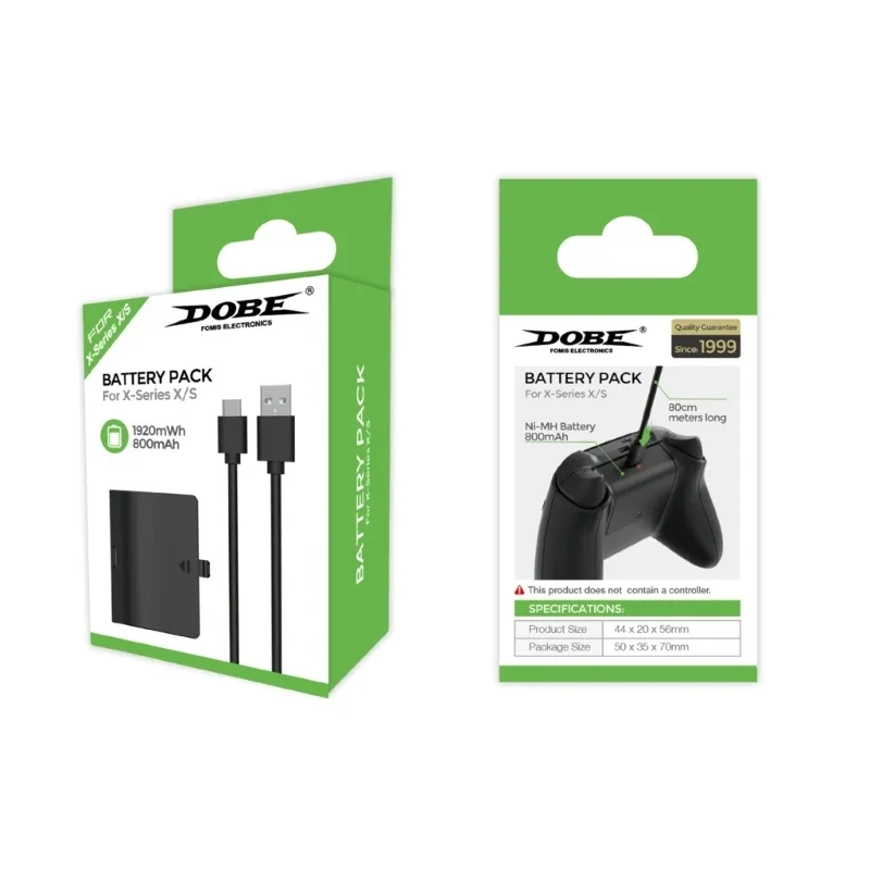 Balenie batérie ovládača pre Xbox Seriess Nabíjateľné batérie Hra s batériou s batériou s herným herným príslušenstvom USB