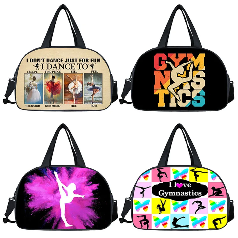 Baletný tanečník rytmická gymnastika cestovné duffles elegantné ženy kabelky vrecká na rameno Multifunkčné vodotesné vrecká