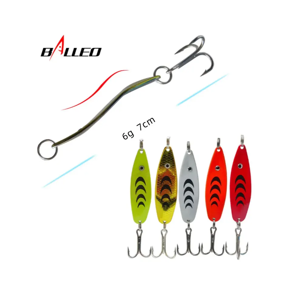 Balleo 6g kovová lyžica Lure Metal Spinner Lure Lure Lure Lure Rybolov Kovová láka kovová skladačka Iscas Artificiais bass Wrobbler