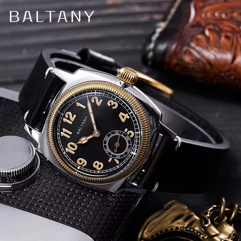 Baltany 1926 Náramok S4036F UNISEX ST1701 Pohybovať zlaté puzdro Svetelné matka perlového vytáčania zafíru 100 m vodotesné náramky hodinky