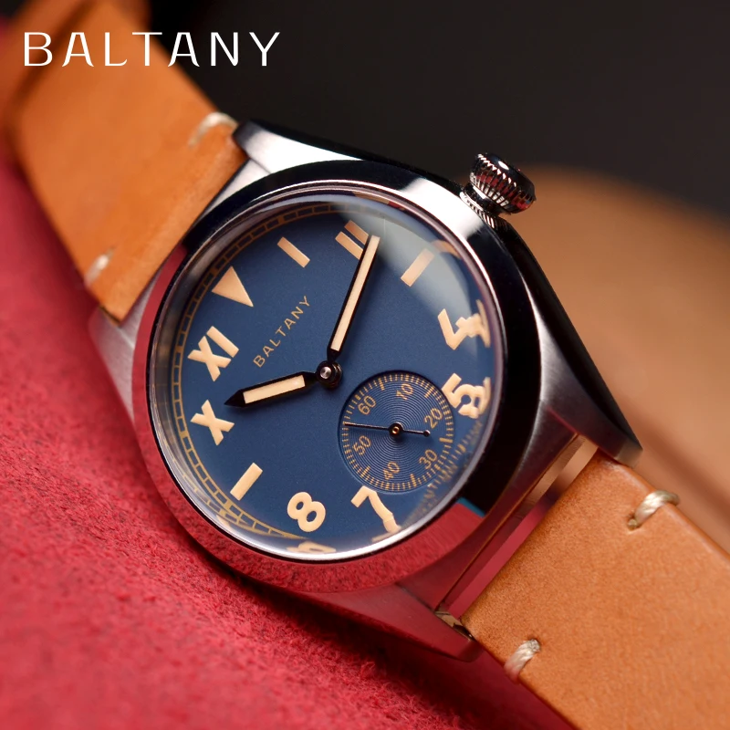 Baltany Vintage Bubble Back Watch Sapphire 200 m nepremokavý ST1701 Subsekond Hand 36mm California Dial Man Automatické náramky