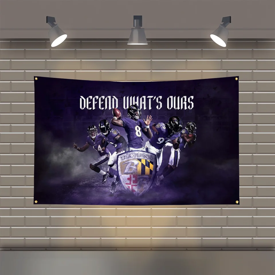 Baltimore-Ravens dekoratívne vlajky a bannery pre vás domáca dekorácia spád garáž vlajka pirátska párty skateboard morčacie Em pivo pivo