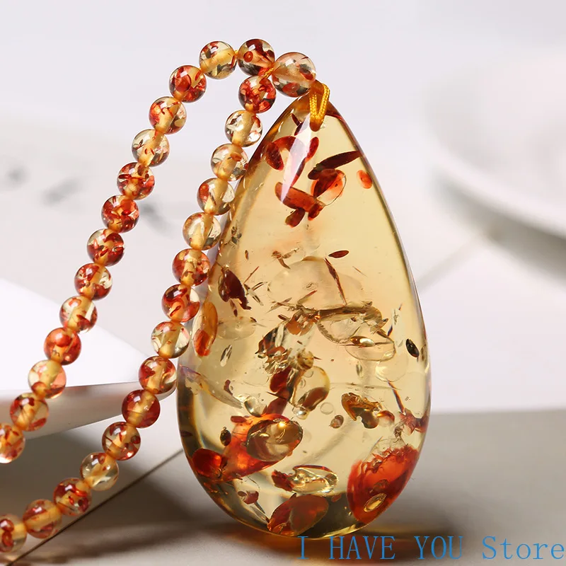 Baltské kvetiny prívesok Prívesok Natural Amber včelí vosk náhrdelník prívesok šperky pre mužov a ženy náhrdelníky náhrdelník