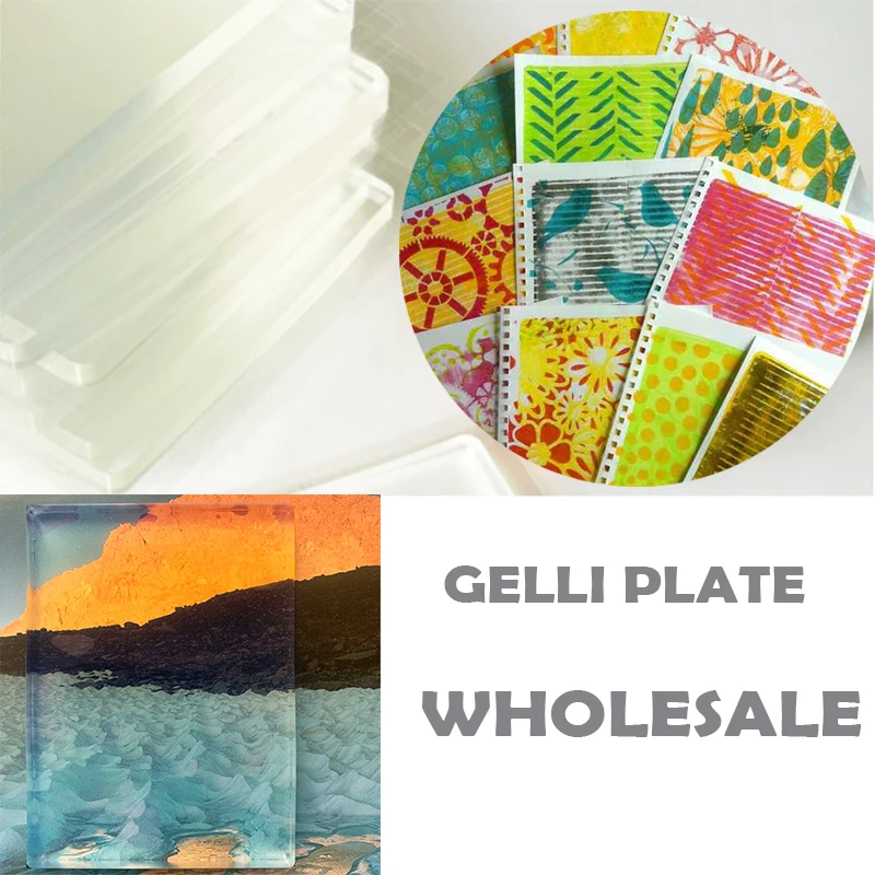 Balíkové veľkosti zmesi živicové art monoprinting gelli platne pre veľkoobchodnú tlač