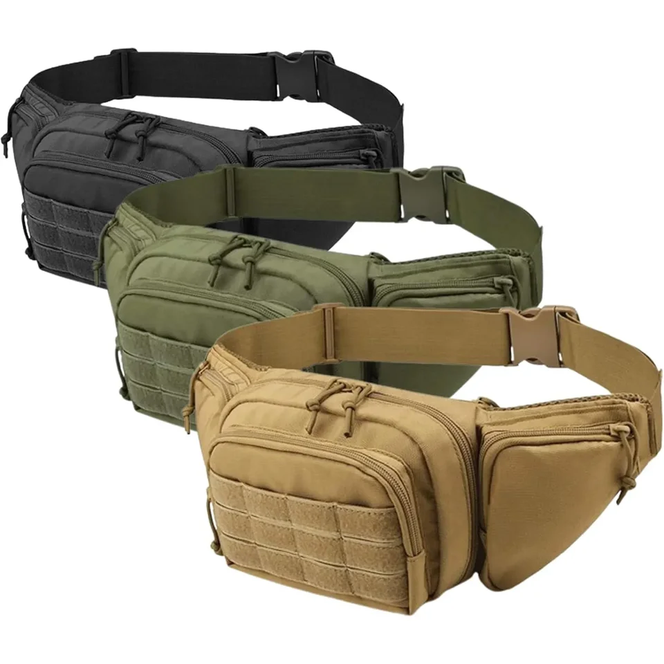 Balíčky pre mužov nylonové ramenné turistické taktické multifunkčné pásové balenie Fanny Mobile Phone Bag Sports Vysokokapacitná taška