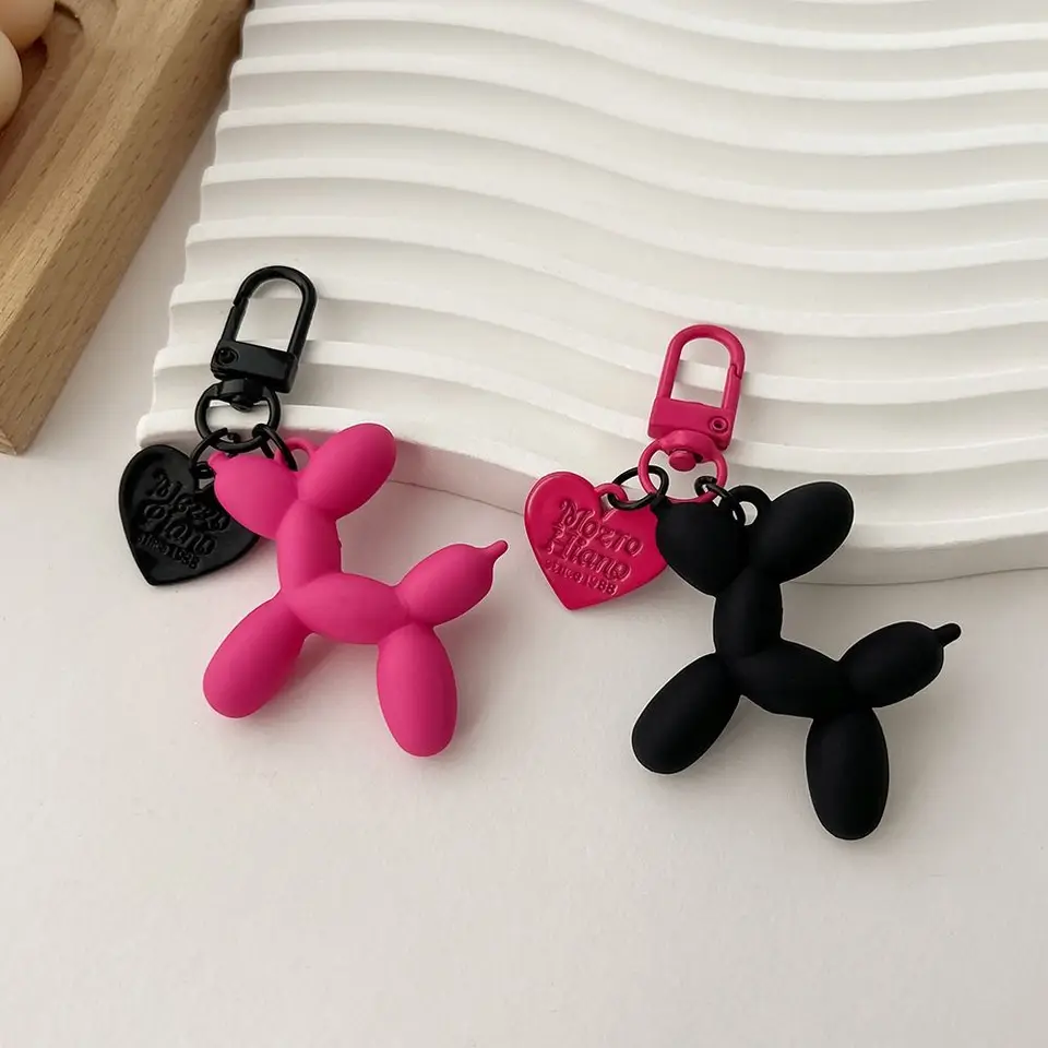 Balón Keychain Dog Models for Girls Sweet INS v štýle psov balón telefón reťaz kľúča Key pracky