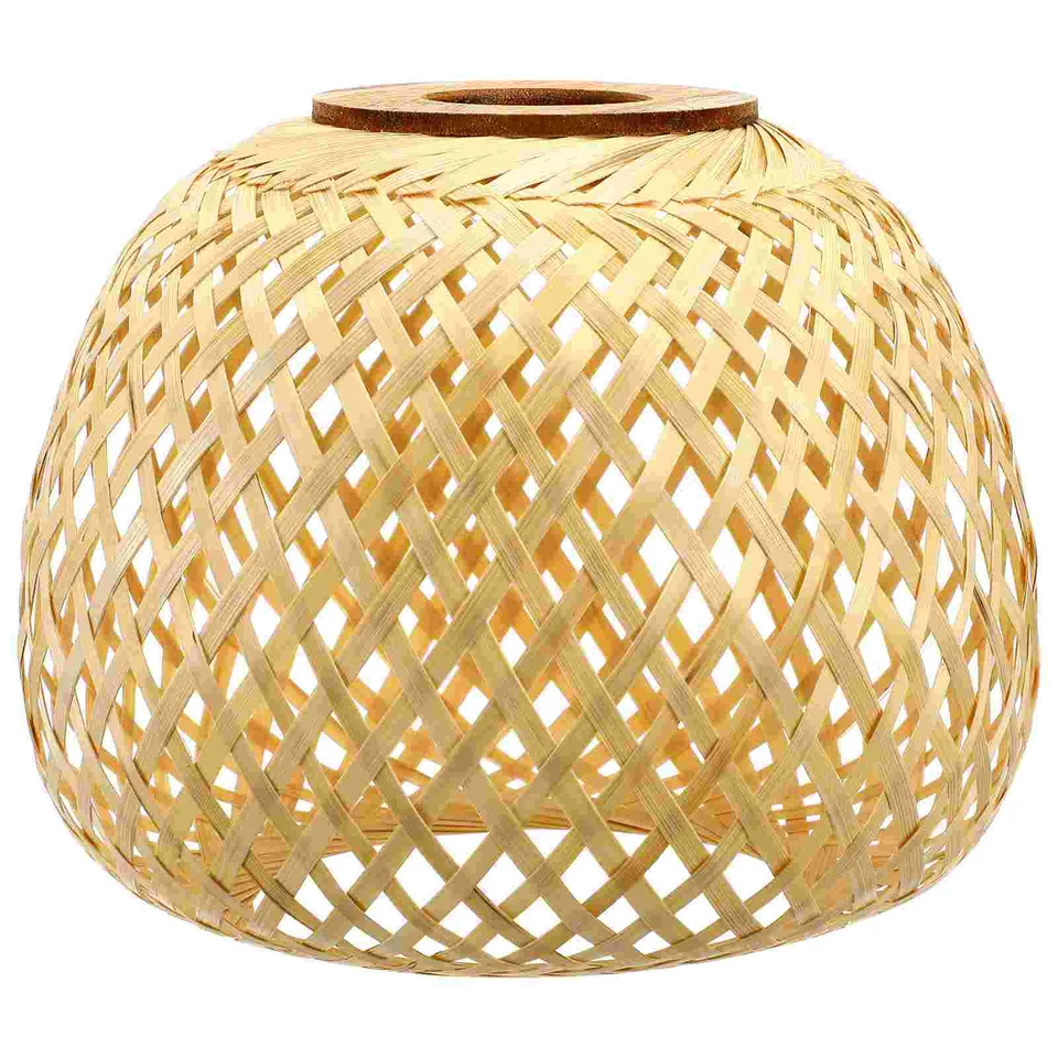 Bambusové lampa tkanina závesné svetlo obal