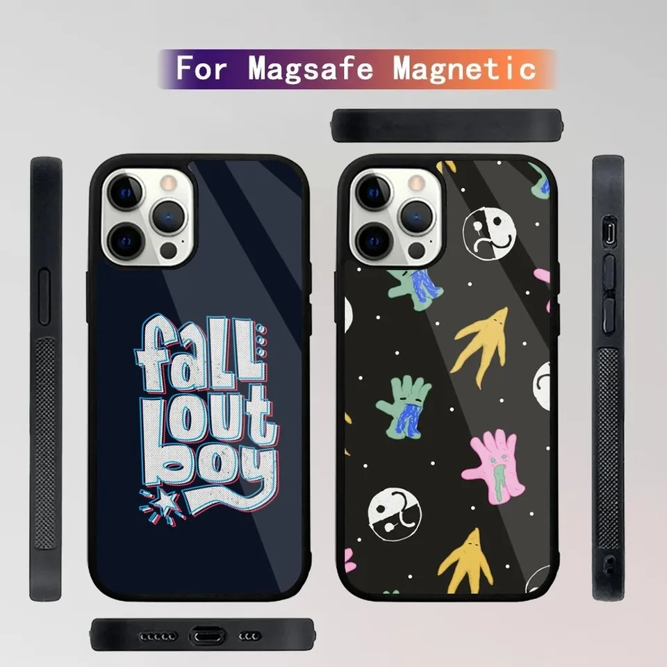 Band F-Fall Out Boy Phone puzdro pre iPhone 15,14,13,12,11, Plus, Pro, Max Mini Magsafe magnetické bezdrôtové nabíjanie