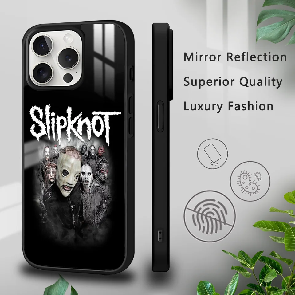 Band S-Slipknots Puzdro pre iPhone 16 15 14 13 12 11 Pro XS Max Mini Plus celulares tvrdá fonda
