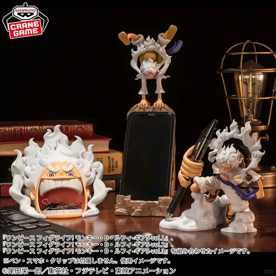 Bandai Banpresto One Piece Figlife NICA Luffy Anime Figures Držitelia pera Držiteľ mobilného telefónu WCF Miesto konania Limited edície