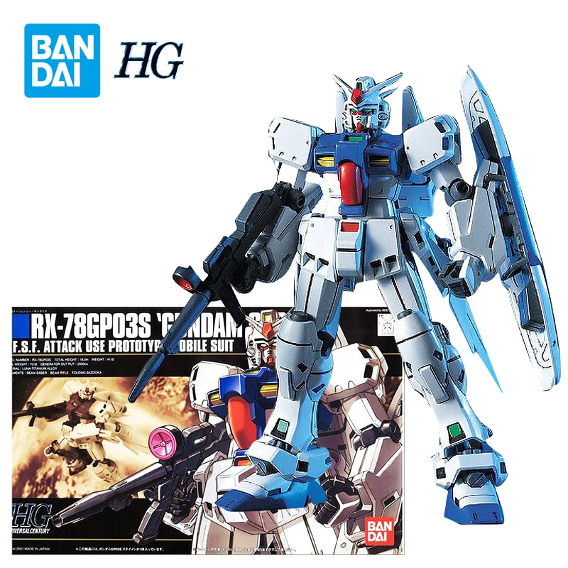 Bandai Hg 1/144 HGUC 025 1/144 RX-78 GP03S Action figure State Gundam Anime Model Model Model Dury Doll Hračky