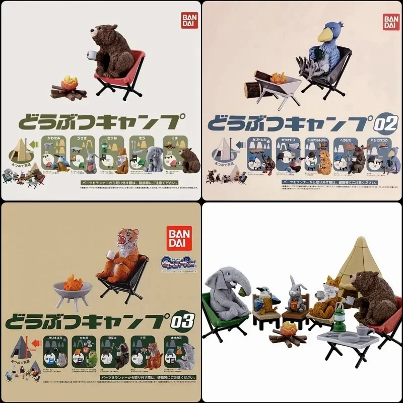 Bandai Japan Gashapon postava anime roztomilý zvierací kemping topánky chrobákových bábik