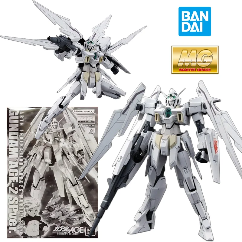 Bandai Namco Pb Mg 1/100 Gundam Age-2 Normálny sp ver. 20 cm Anime Original Action Figure Model Model Zhromaždenie zbierky darčekov pre hračky