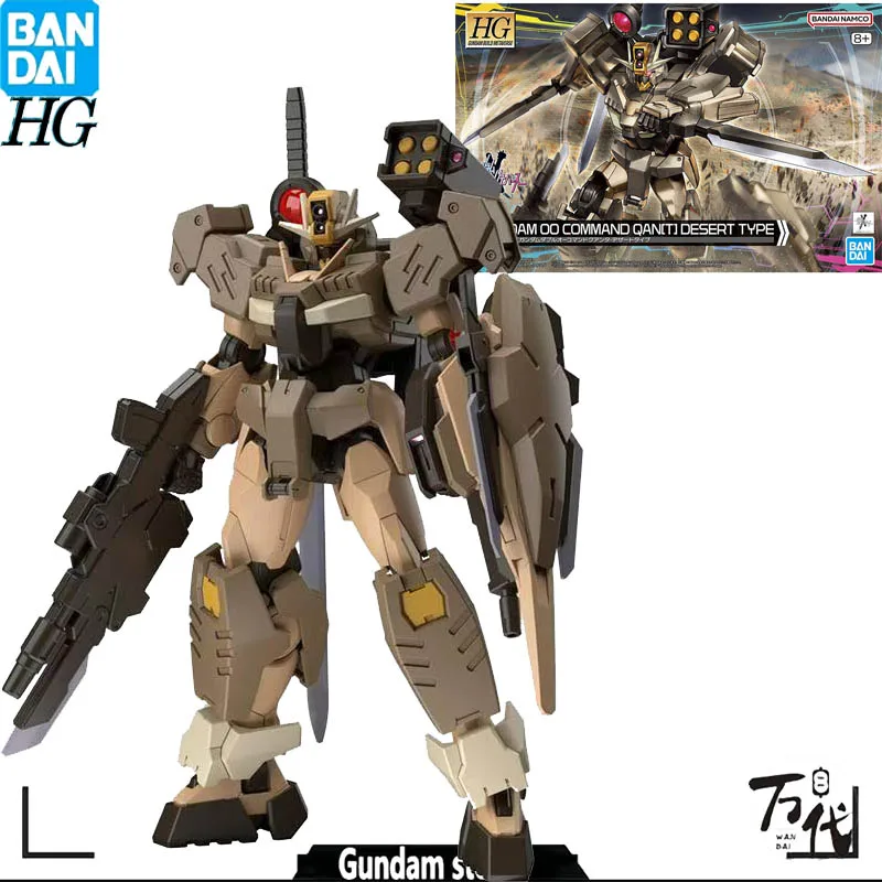 Bandai Original 1/144 00 Príkaz Qan T Desert Collectible Model Model Dolls Playing Gift pre chlapcov a dievčatá model