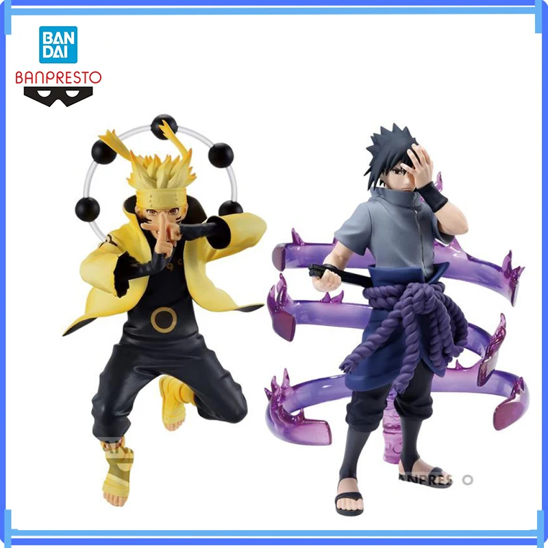 Bandai Original Banpresto Vibration Stars Naruto RiKudousennin Modo Stars Uchiha Anime Model Model Ornament Collection Boxed Hračky
