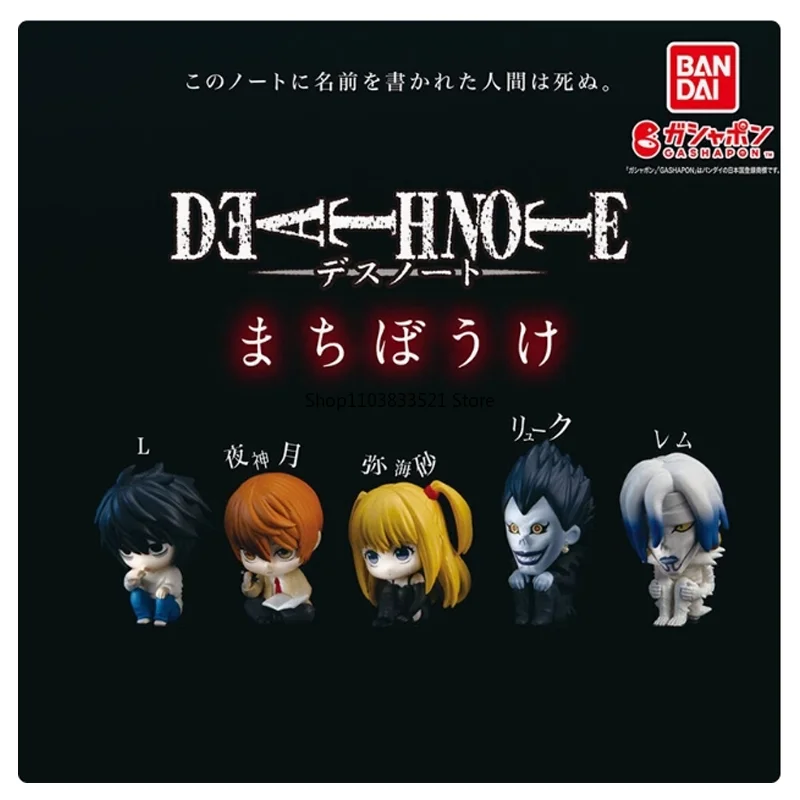 Bandai Original Death Note Gashapon Toy Yagami Light Ryuk Misamisa Rem čakajúca séria akčnej figúrky kapsuly hračky pre deti darček