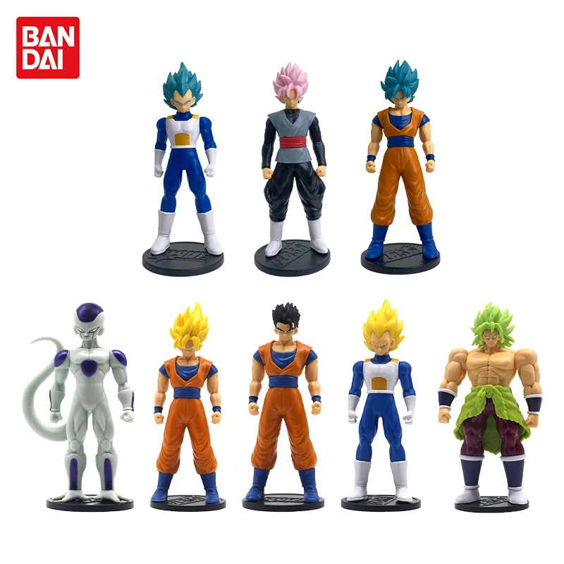 Bandai Original Dragon Ball Anime Goku Vegeta Frieza akčná postava Model Super Saiyan Broly socha hračky Darče