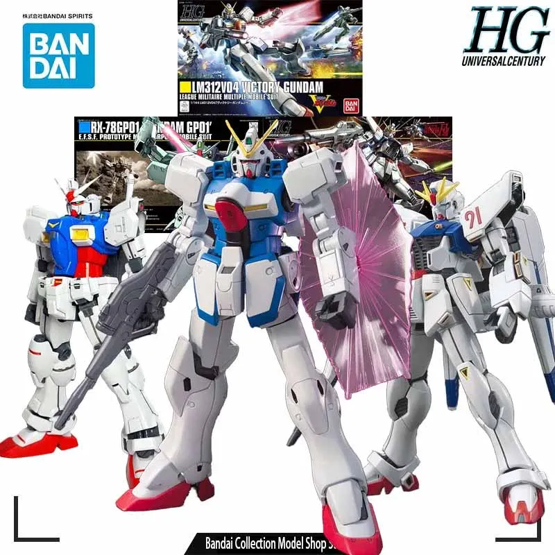 Bandai Original Model Model Kit Gundam Hg H167 F91 Gundam 1/144 Anime Action Action Obrázok modelu hračky pre chlapcov