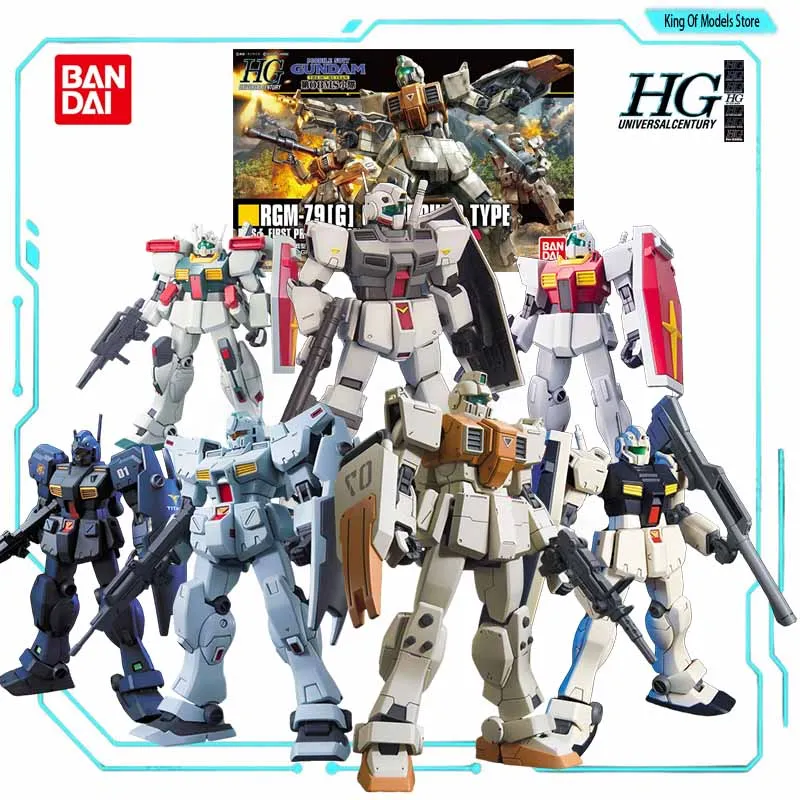 Bandai Original Model Model Kit HGUC GM Sniper 2 All GM 1/144 Anime Action Obrázok Model Hračka pre chlapcov