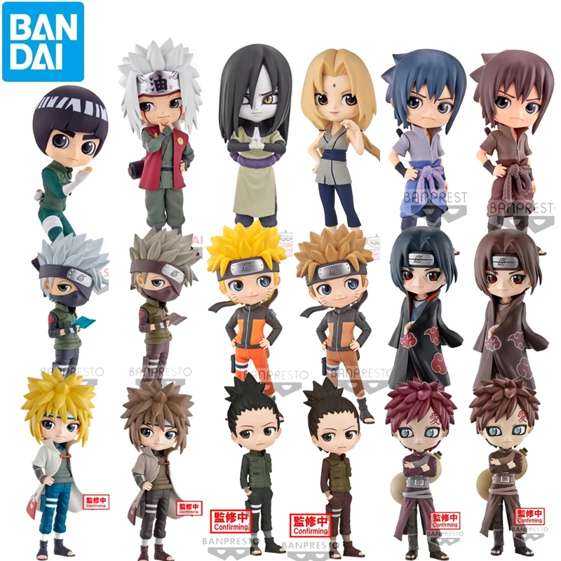 Bandai Original Q Pohúpa Naruto Uzumaki Naruto Uchiha Sasuke Hatake Kakashi Tsunade Anime Action Figures For pre deti darček